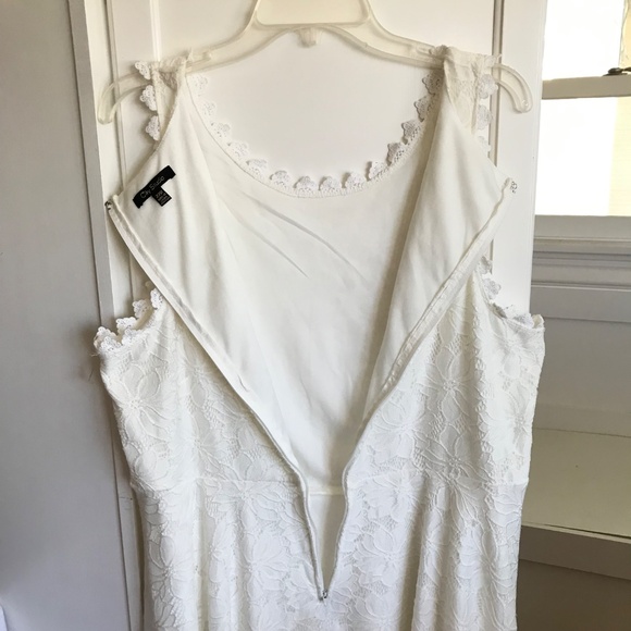 CITY STUDIO Lace Fit & Flare Dress Sleeveless White Women’s Plus Size 22W 1X - Picture 9 of 16